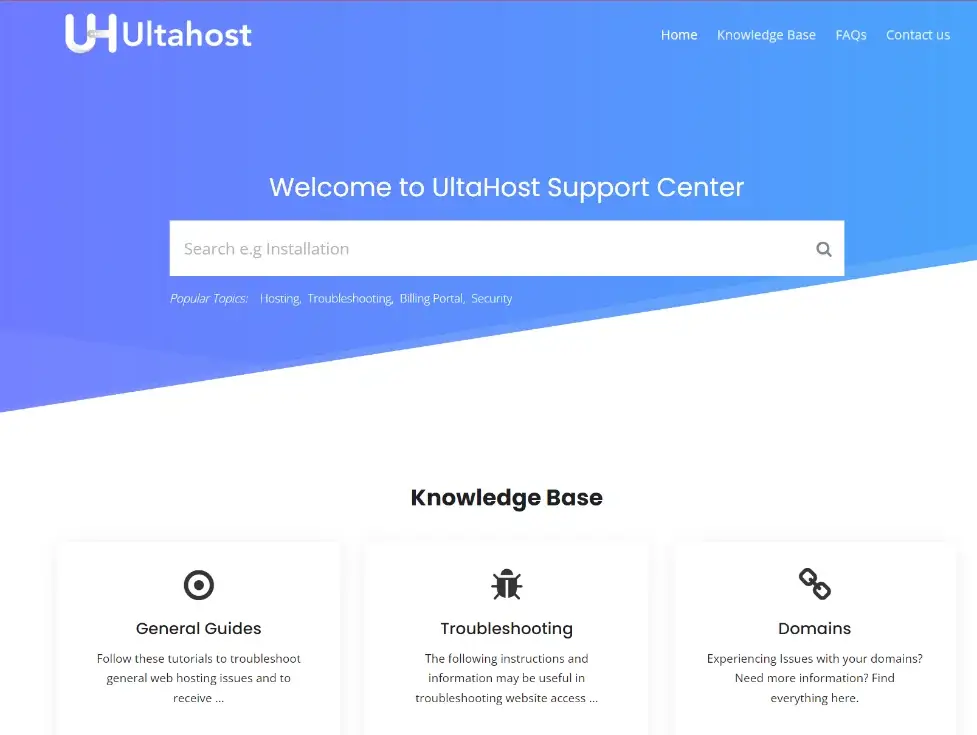 ultahost knowledge base